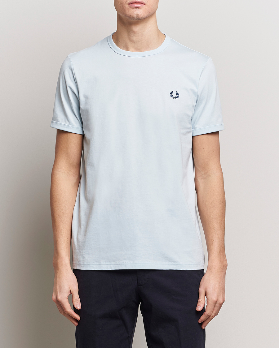Herr | T-Shirts | Fred Perry | Ringer T-Shirt Light Ice
