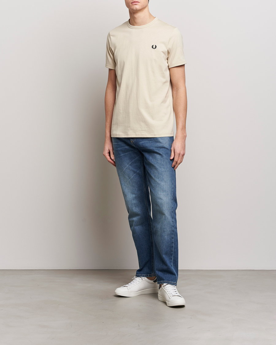 Herr | T-Shirts | Fred Perry | Ringer T-Shirt Oatmeal