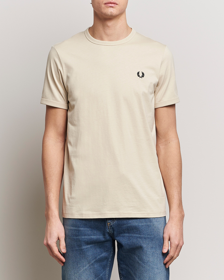 Herr | Kortärmade t-shirts | Fred Perry | Ringer T-Shirt Oatmeal