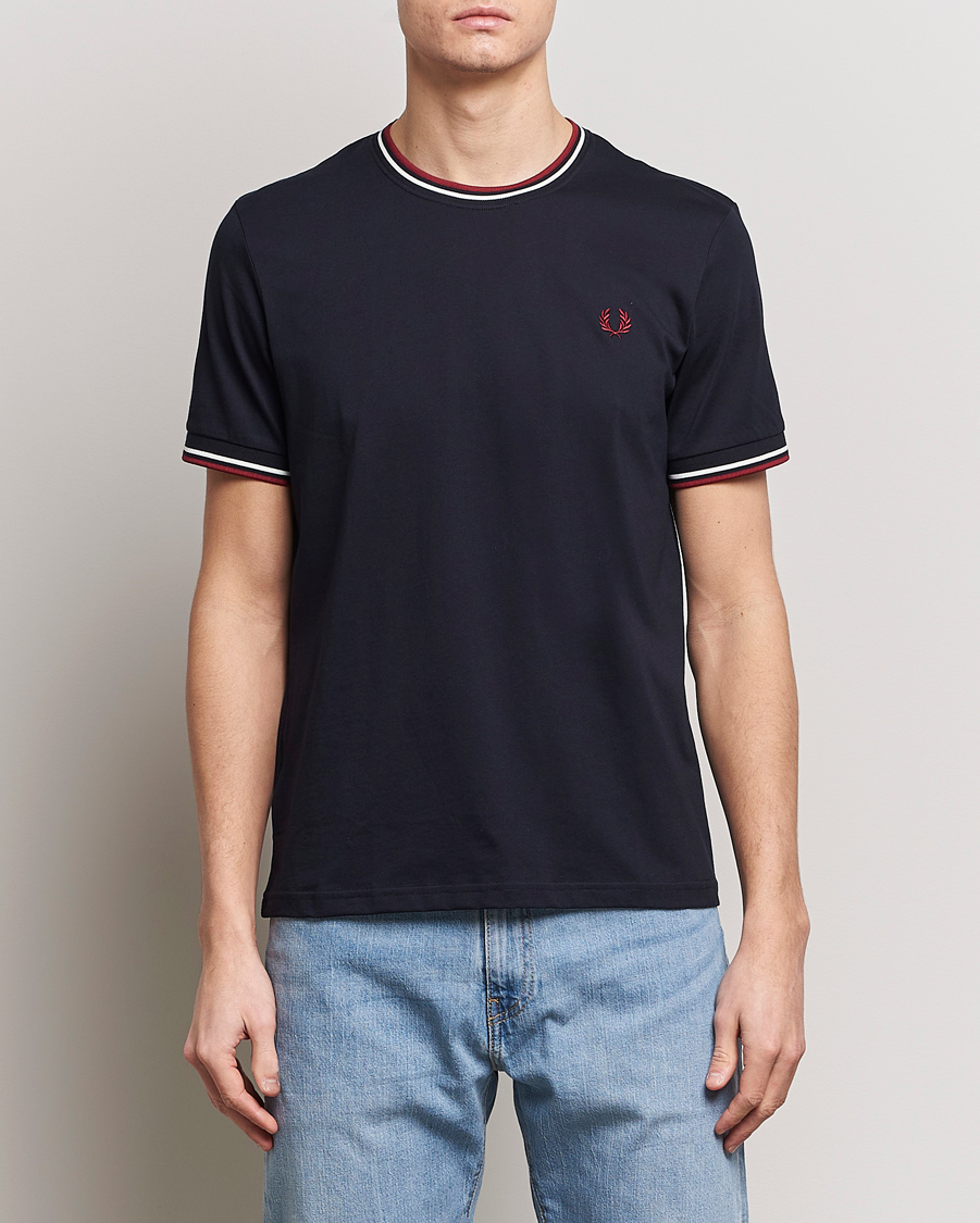 Herr | T-Shirts | Fred Perry | Twin Tipped T-Shirt Navy