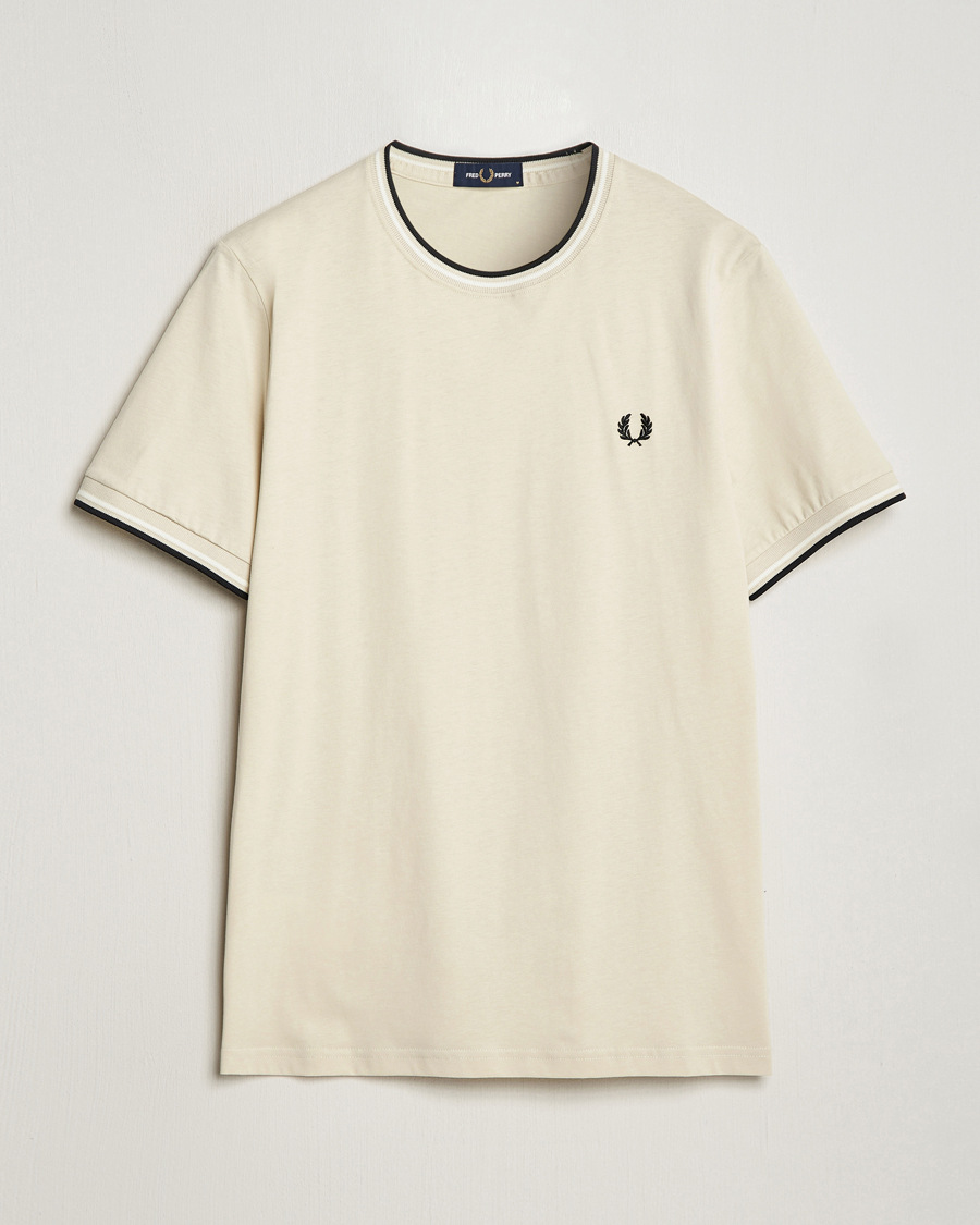 Herr | T-Shirts | Fred Perry | Twin Tipped T-Shirt Oatmeal