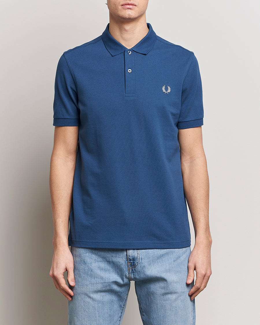 Herr | Pikéer | Fred Perry | Plain Polo Shirt Midnight Blue