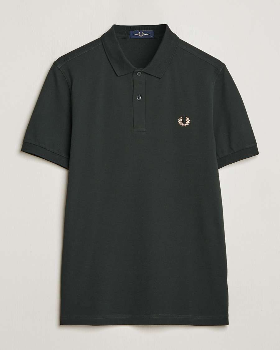 Herr | Pikéer | Fred Perry | Plain Polo Shirt Night Green