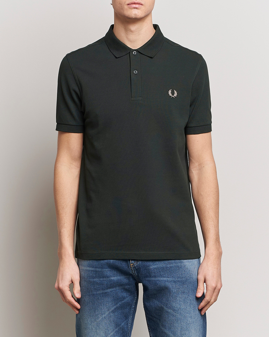 Herr | Pikéer | Fred Perry | Plain Polo Shirt Night Green