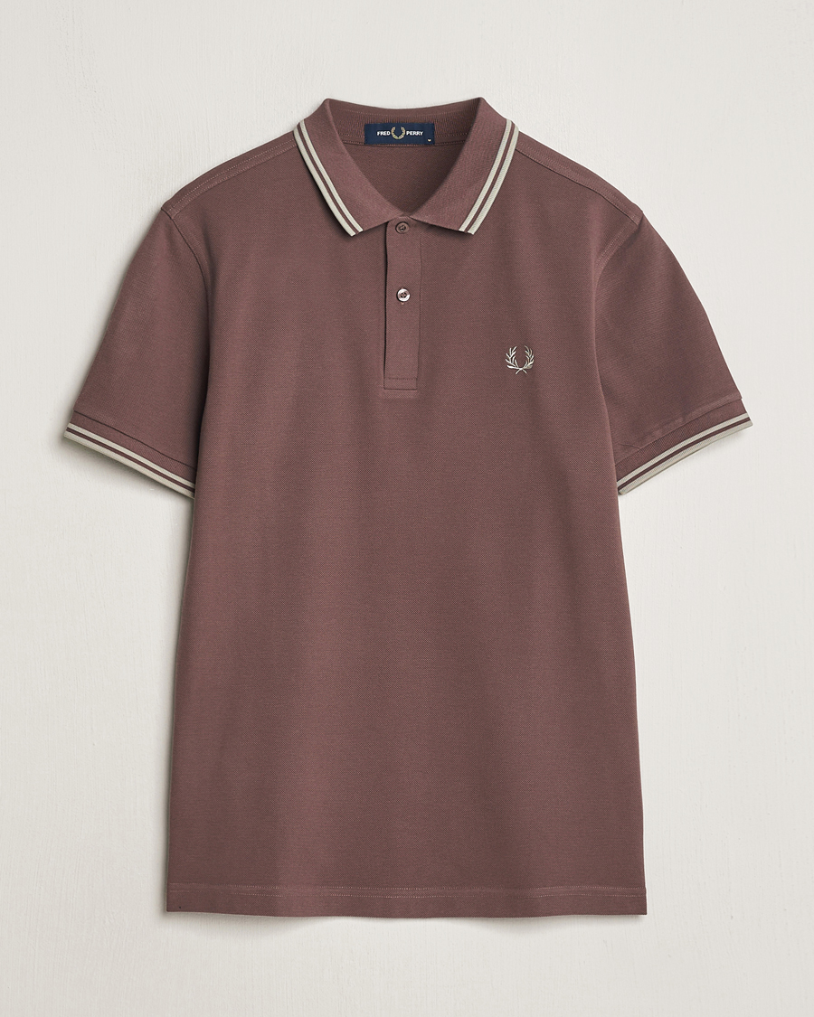 Herr | Pikéer | Fred Perry | Twin Tipped Polo Shirt Brick Red