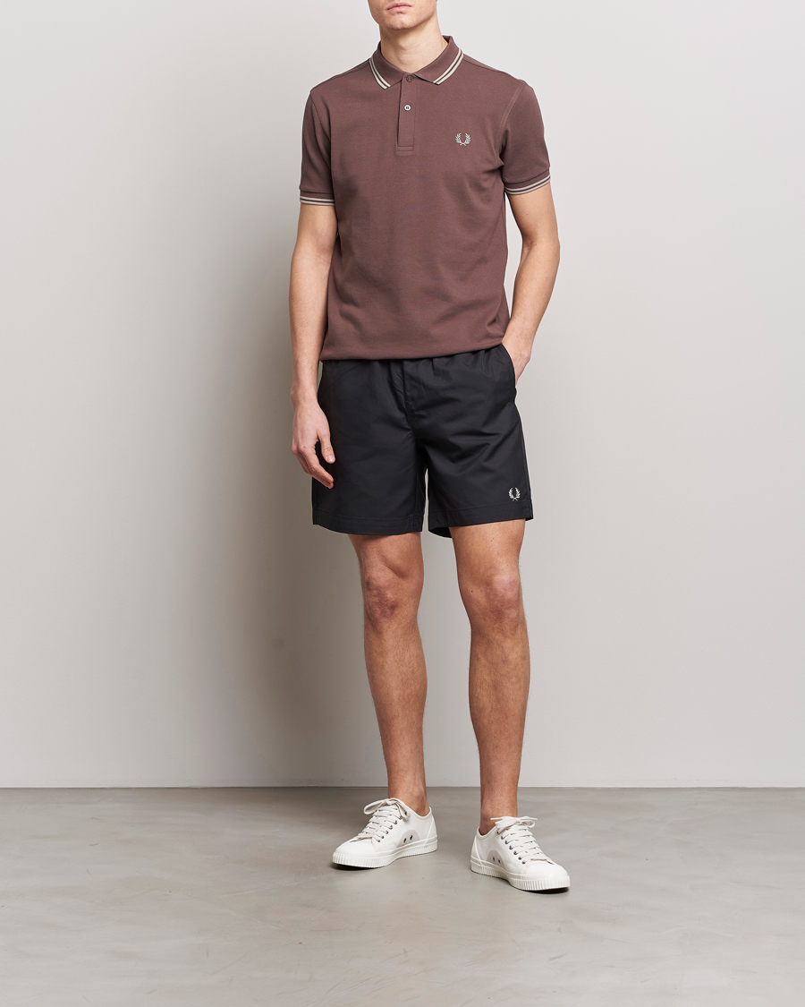 Herr | Pikéer | Fred Perry | Twin Tipped Polo Shirt Brick Red
