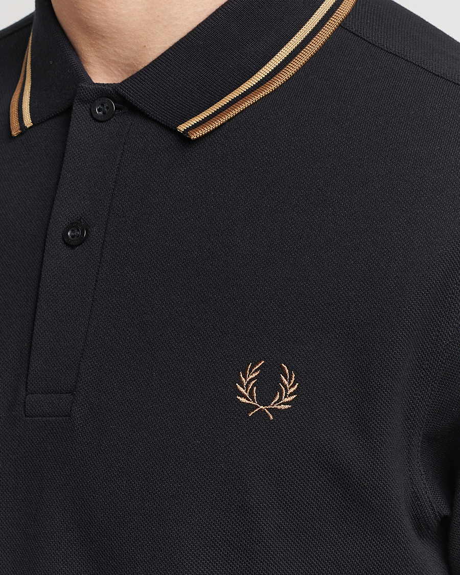 Herr | Pikéer | Fred Perry | Twin Tipped Polo Shirt Black