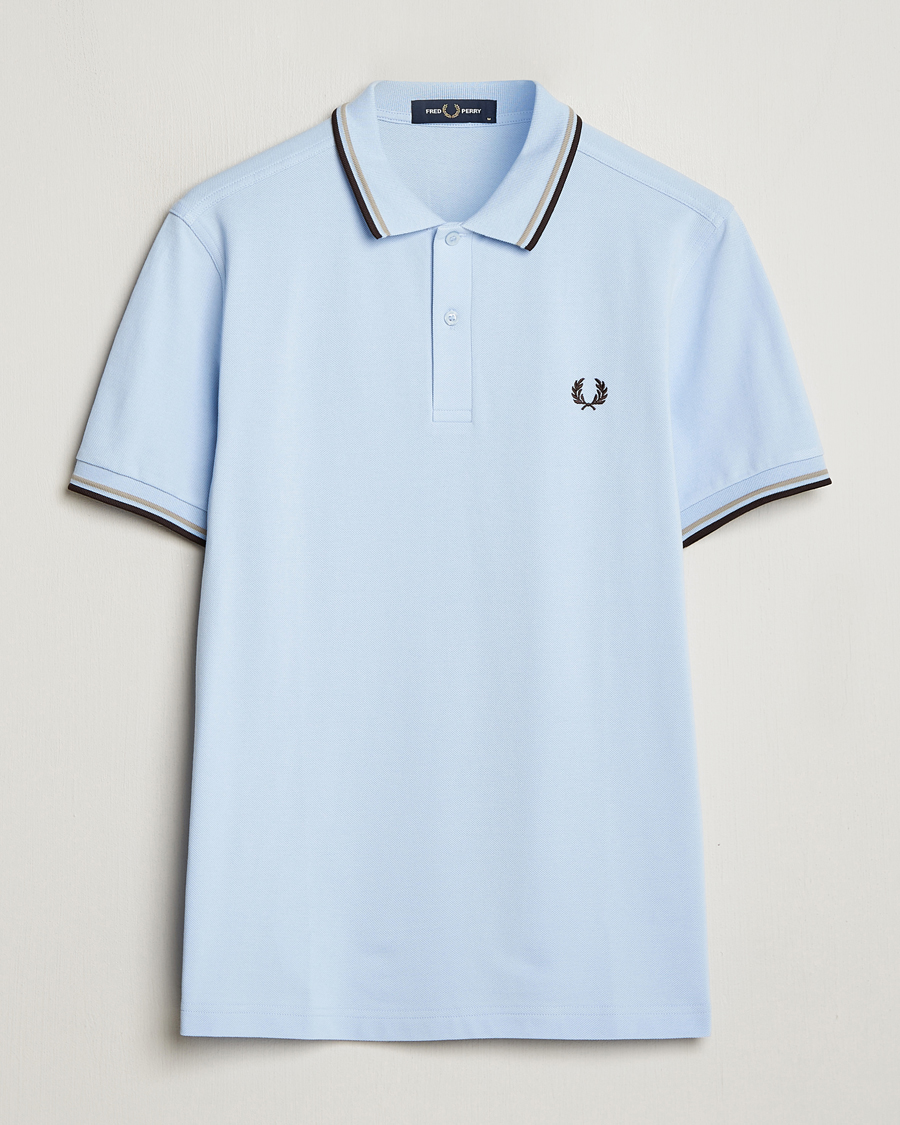 Herr | Pikéer | Fred Perry | Twin Tipped Polo Shirt Light Smoke