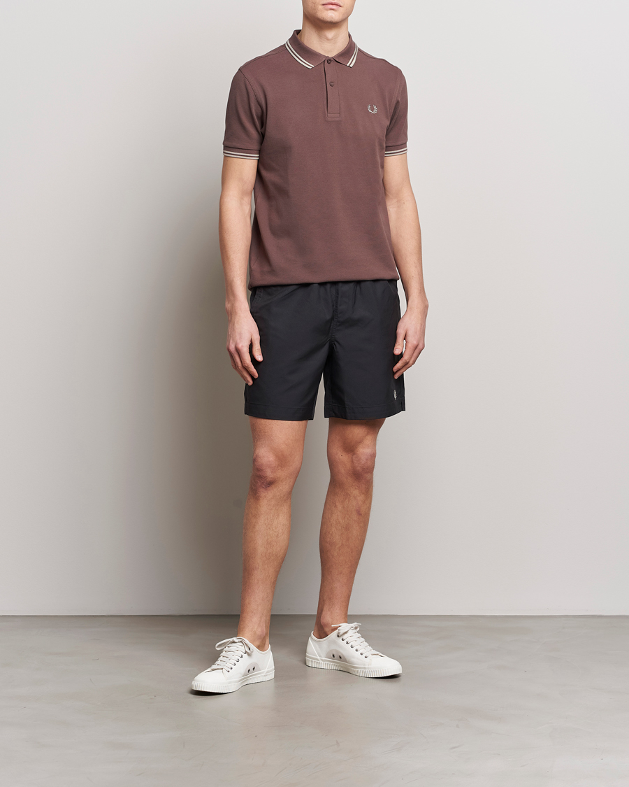 Herr | Badbyxor | Fred Perry | Classic Swimshorts Black