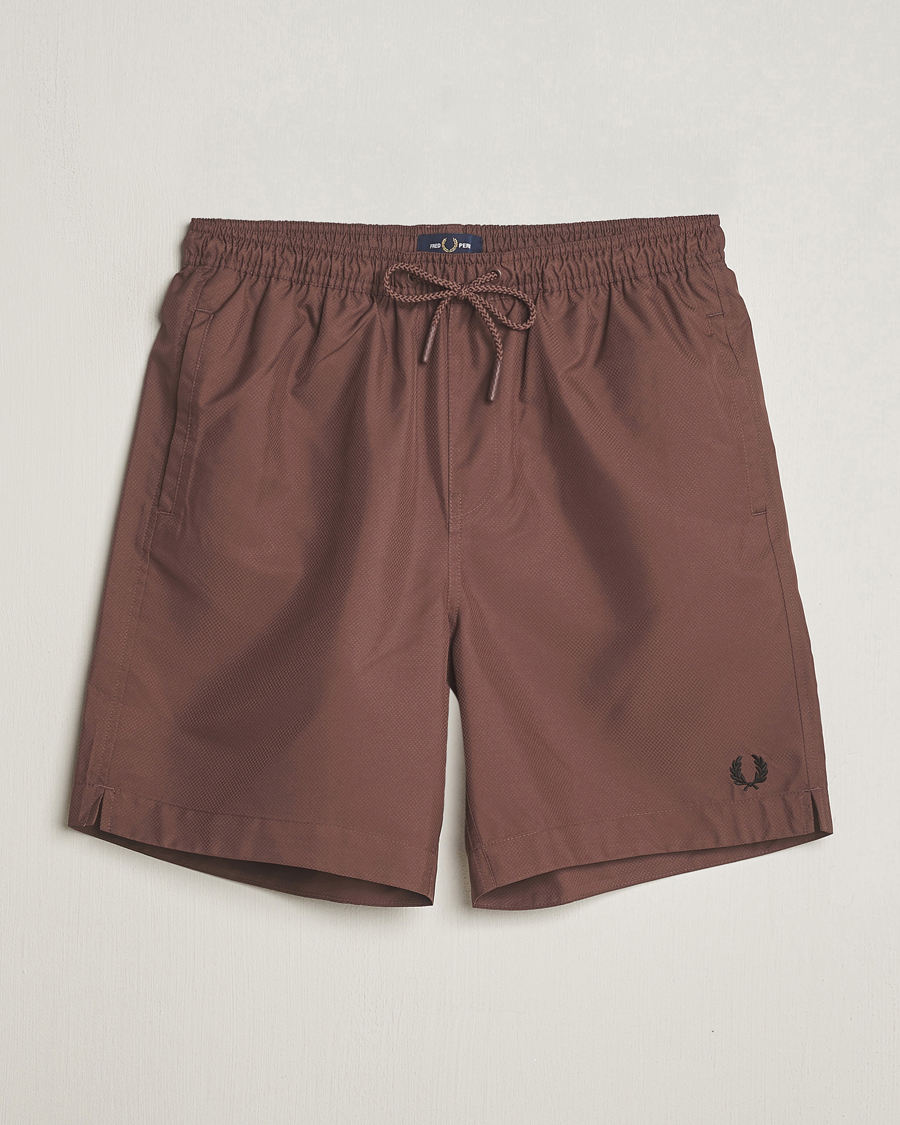 Herr | Badbyxor | Fred Perry | Classic Swimshorts Brick Red