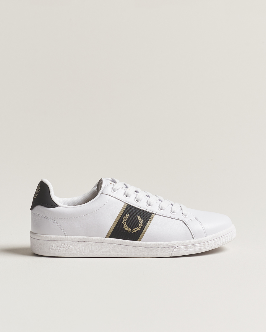 Herr | Fred Perry B721 Leather Sneaker White/Warm Grey | Fred Perry | B721 Leather Sneaker White/Warm Grey