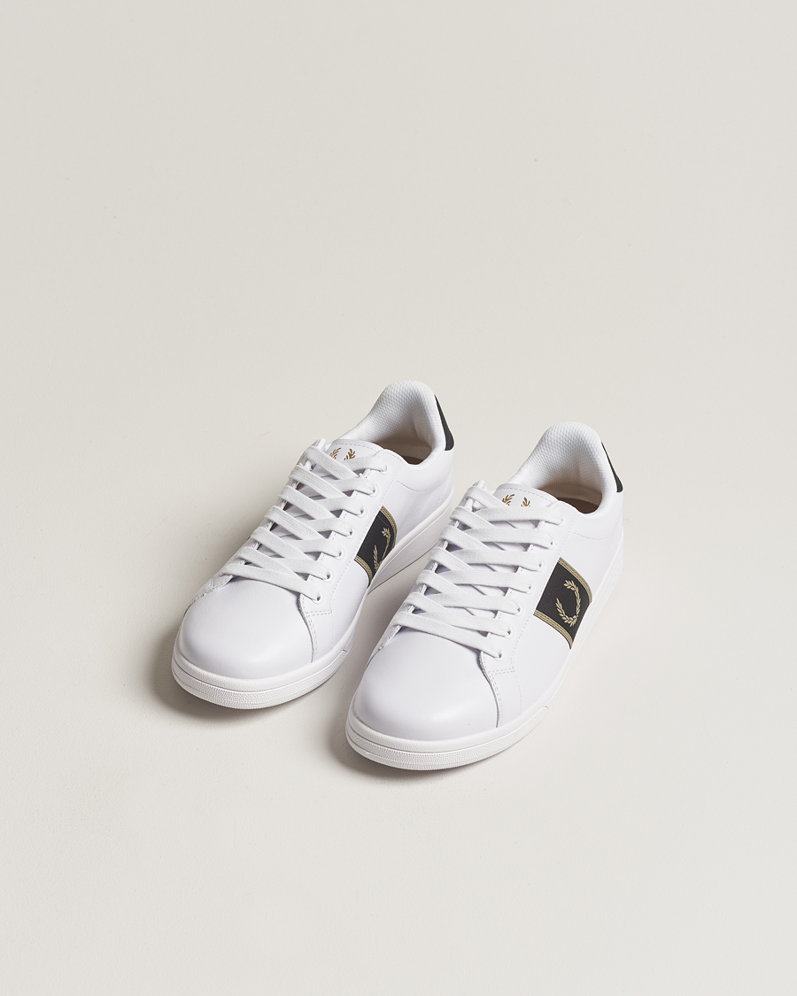 Herr |  | Fred Perry | B721 Leather Sneaker White/Warm Grey