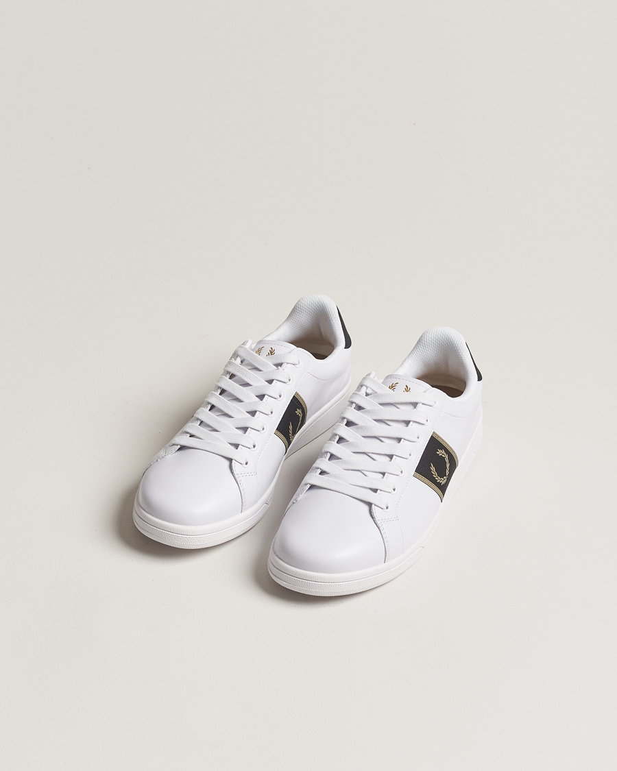 Herr | Fred Perry B721 Leather Sneaker White/Warm Grey | Fred Perry | B721 Leather Sneaker White/Warm Grey