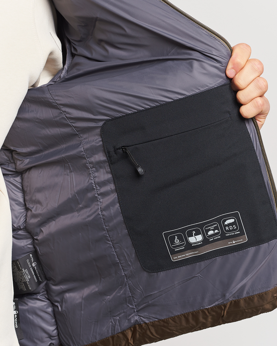 Herr | Jackor | Sail Racing | Cloud Down Hooded Jacket Dusty Green