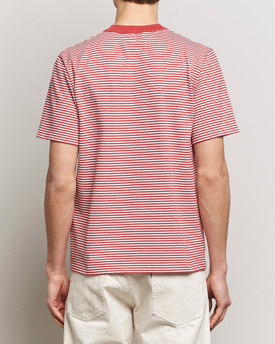 Herr | T-Shirts | Armor-lux | Callac Héritage Stripe T-Shirt Cardinal/Milk