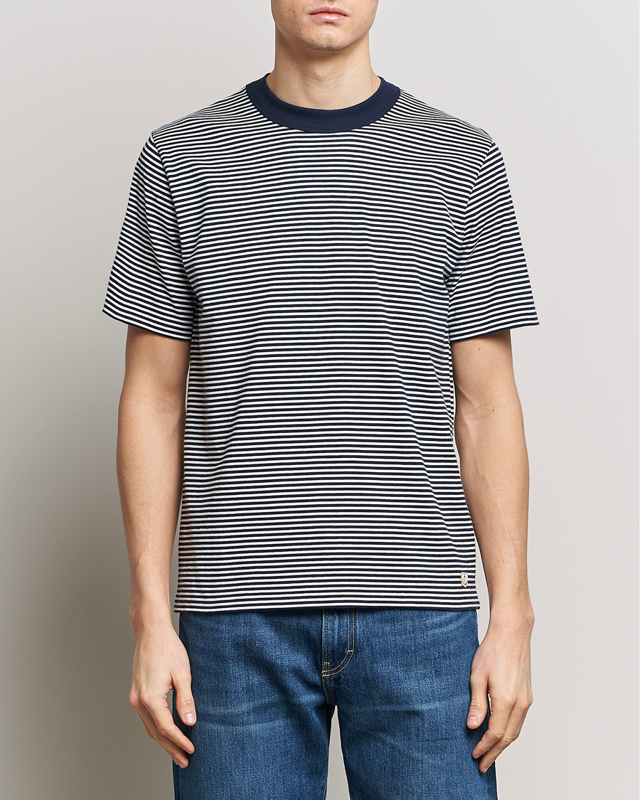 Herr | Kläder | Armor-lux | Callac Héritage Stripe T-Shirt Deep Marine/Milk