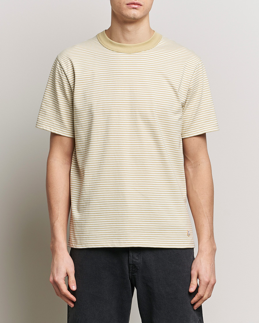 Herr | Kläder | Armor-lux | Callac Héritage Stripe T-Shirt Pale Olive/Milk