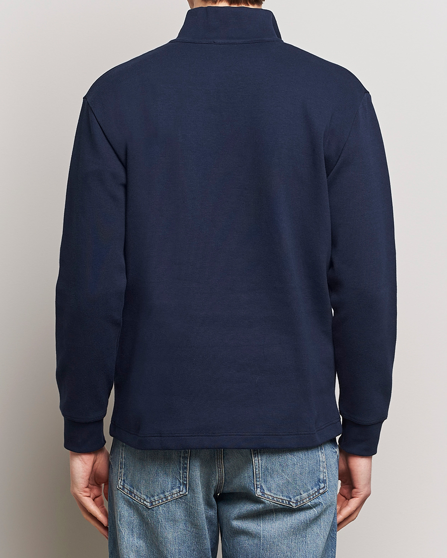 Herr | Tröjor | Armor-lux | Camionneur Cotton Half Zip Sweater Deep Marine
