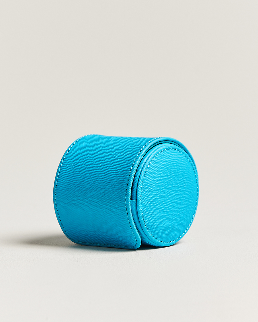 Herr | Klock- & smyckesetuin | WOLF | Single Watch Roll Turquoise