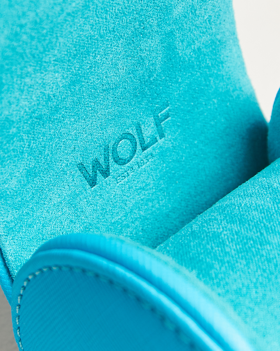 Herr | Klock- & smyckesetuin | WOLF | Single Watch Roll Turquoise