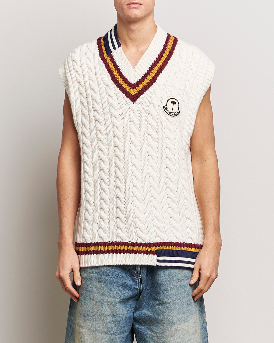 Herr | Tröjor | Moncler Genius | Patchwork Crickett Vest Off White