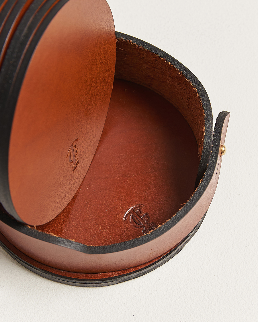 Herr | Livsstil | Tärnsjö Garveri | Leather Coaster Set 006 Light Brown