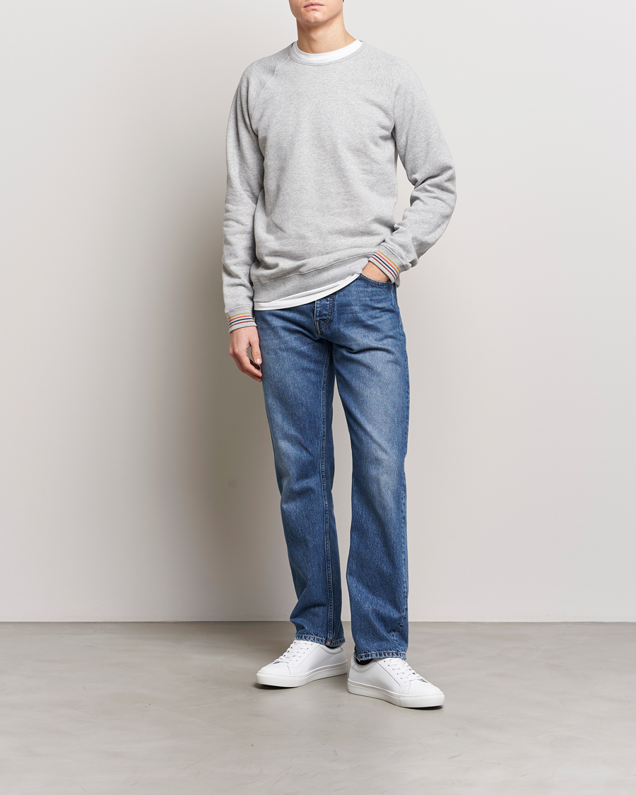Herr | Tröjor | Paul Smith | Artist Rib Crew Neck Sweatshirt Grey Melange