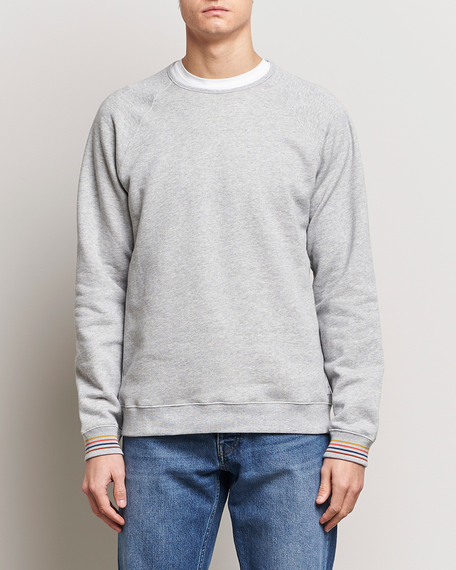 Herr | Avdelningar | Paul Smith | Artist Rib Crew Neck Sweatshirt Grey Melange