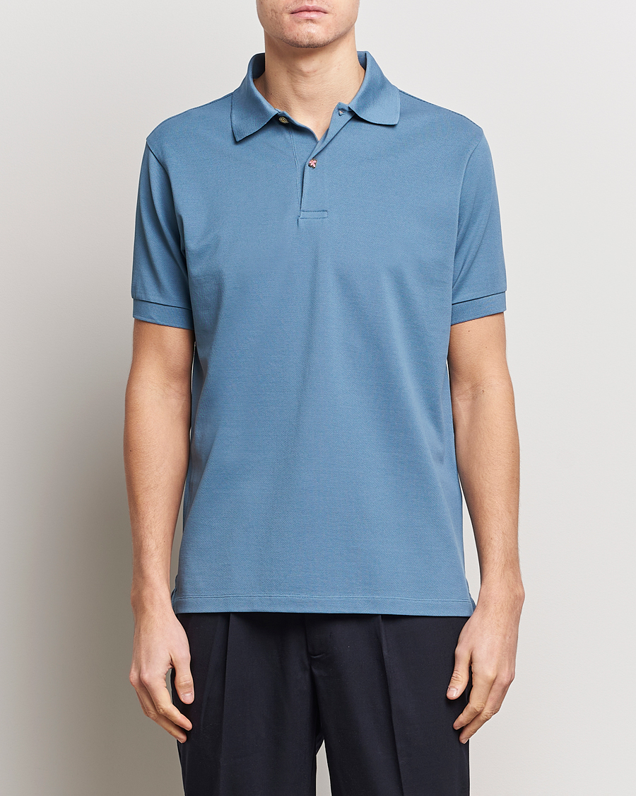 Herr | Best of British | Paul Smith | Charm Button Polo Light Blue