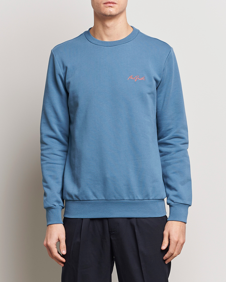 Herr | Sweatshirts | Paul Smith | Embroidery Crew Neck Sweatshirt Light Blue