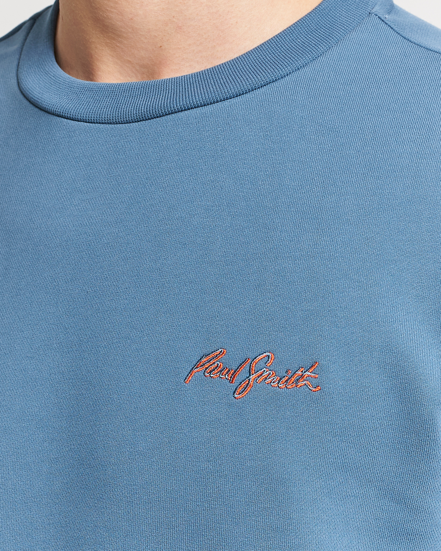 Herr | Tröjor | Paul Smith | Embroidery Crew Neck Sweatshirt Light Blue