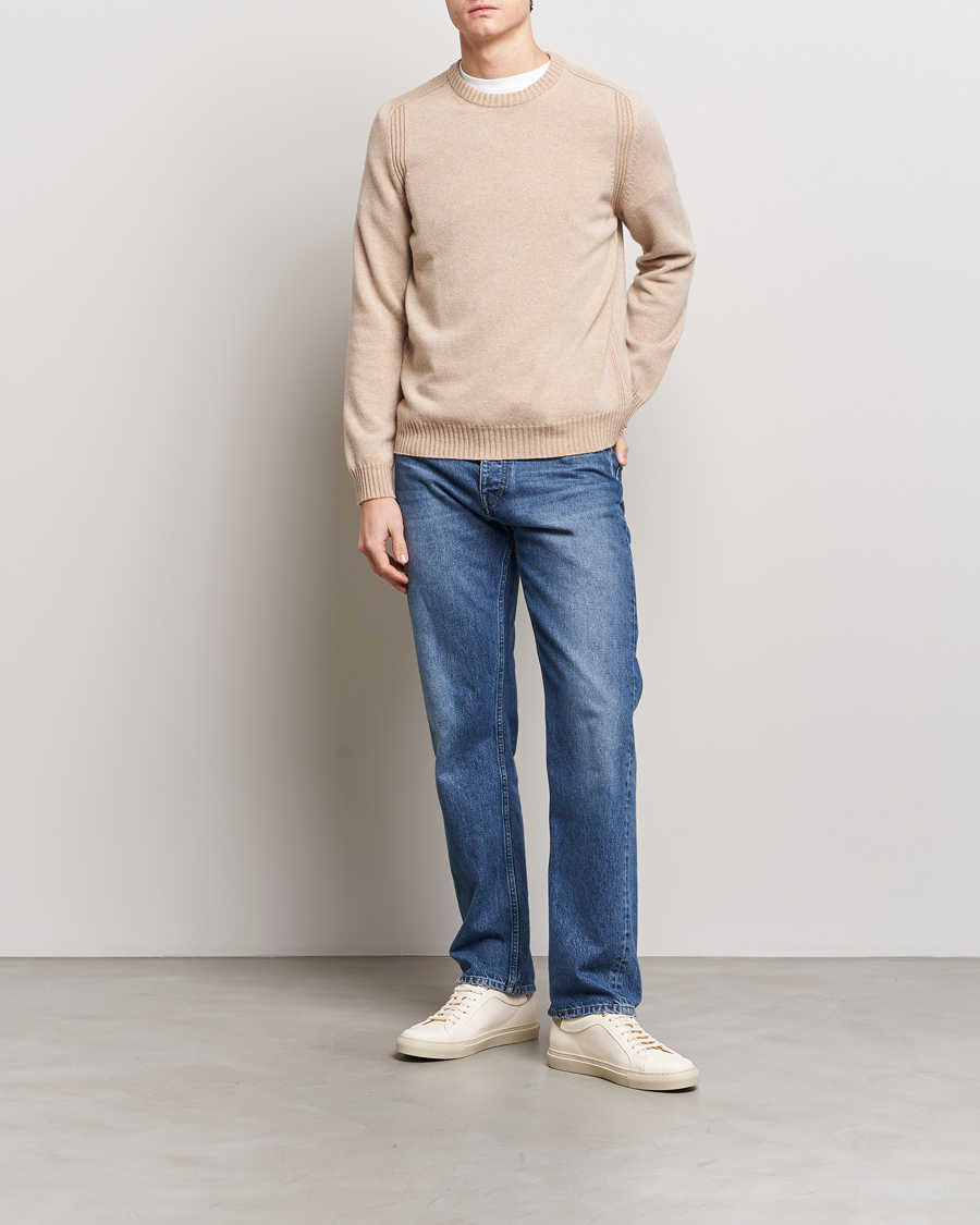 Herr | Tröjor | Paul Smith | Lambswool Crew Neck Sweater Beige Melange