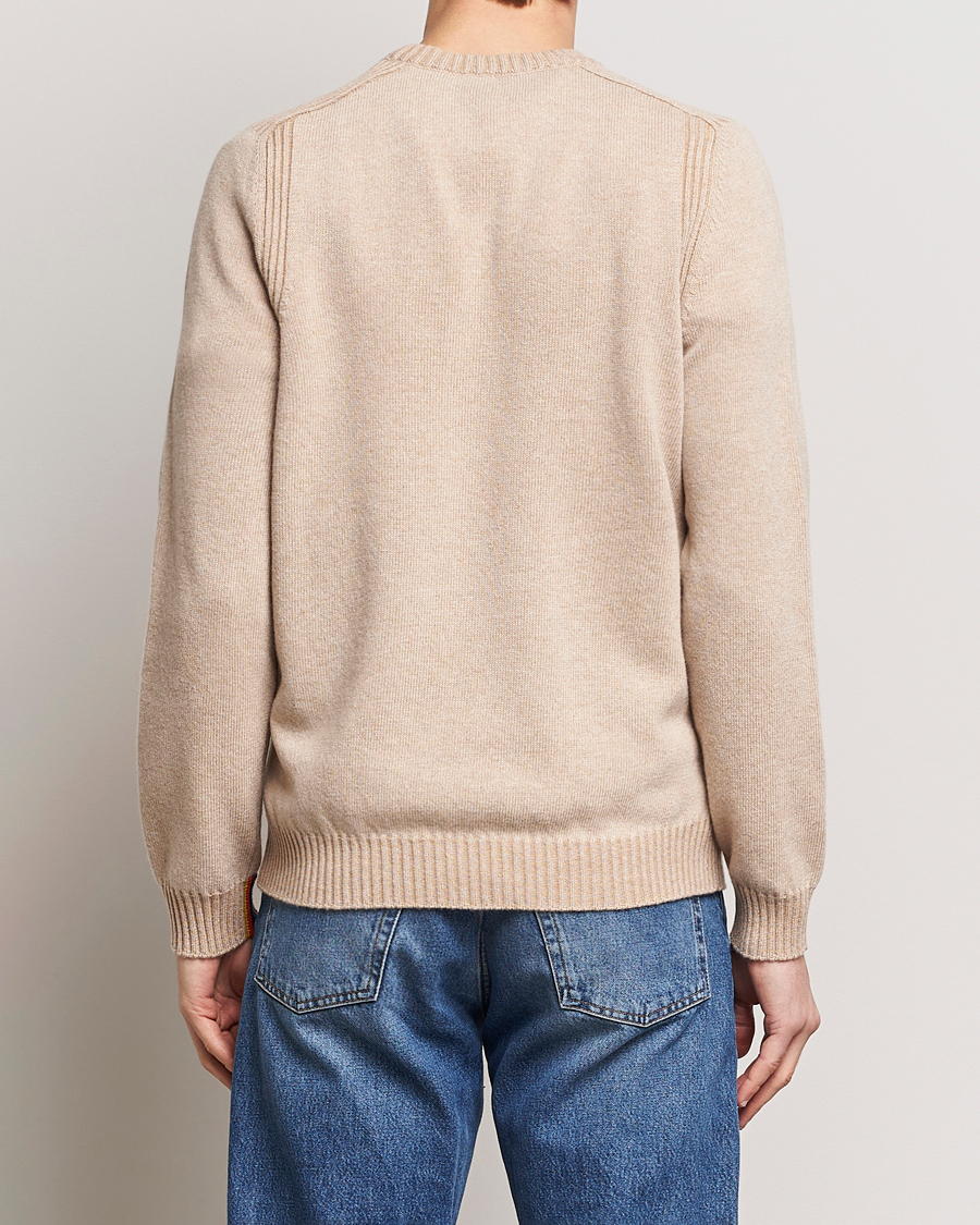 Herr | Tröjor | Paul Smith | Lambswool Crew Neck Sweater Beige Melange
