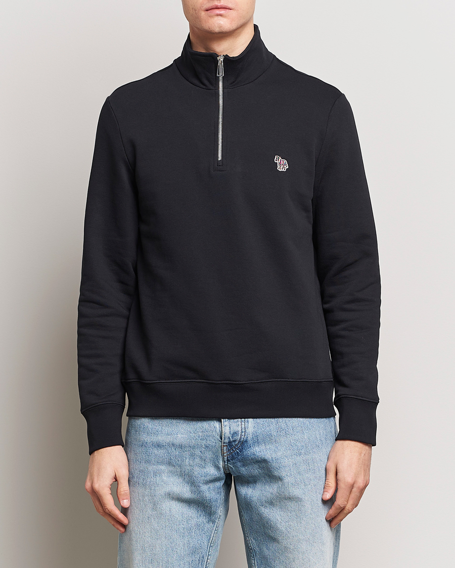 Herr | Half-zip | PS Paul Smith | Zebra Organic Cotton Sweat Half Zip Black