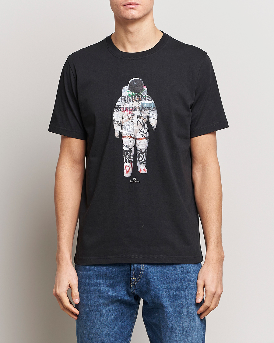 Herr | Paul Smith | PS Paul Smith | Astronaut Crew Neck T-Shirt Black