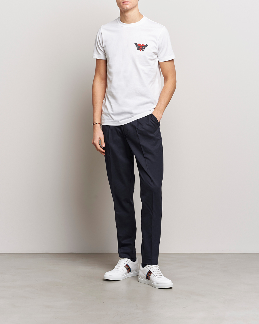 Herr | T-Shirts | PS Paul Smith | PS Heart Crew Neck T-Shirt White