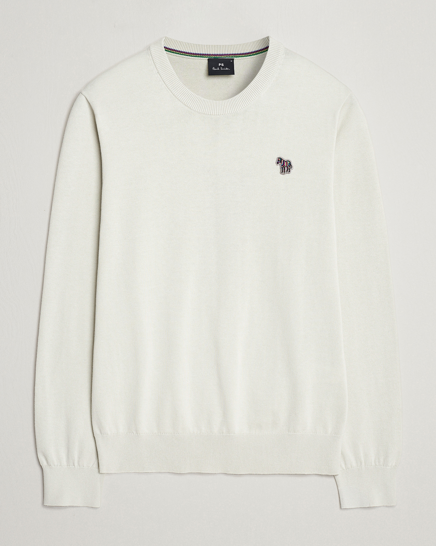 Herr | Paul Smith | PS Paul Smith | Zebra Cotton Knitted Sweater Washed Grey