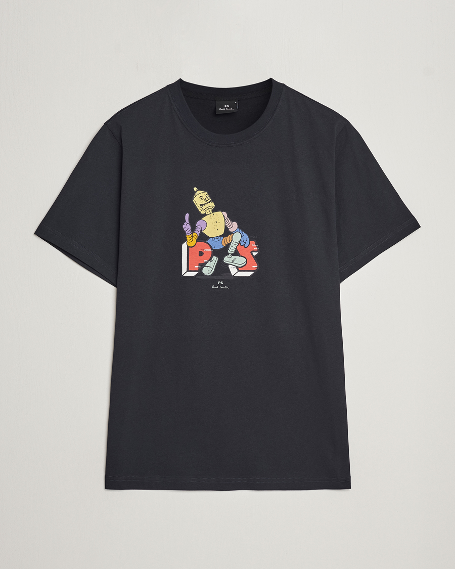 Herr | T-Shirts | PS Paul Smith | Robot Crew Neck T-Shirt Navy