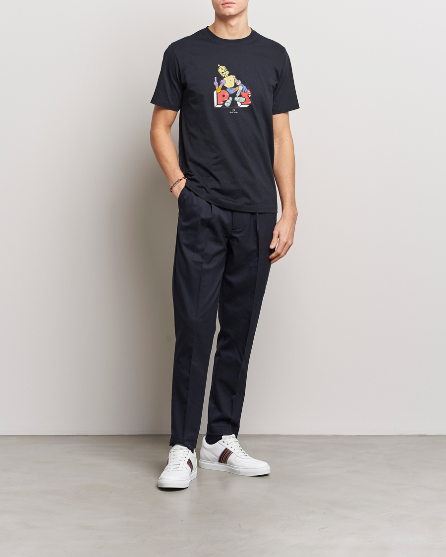 Herr | T-Shirts | PS Paul Smith | Robot Crew Neck T-Shirt Navy