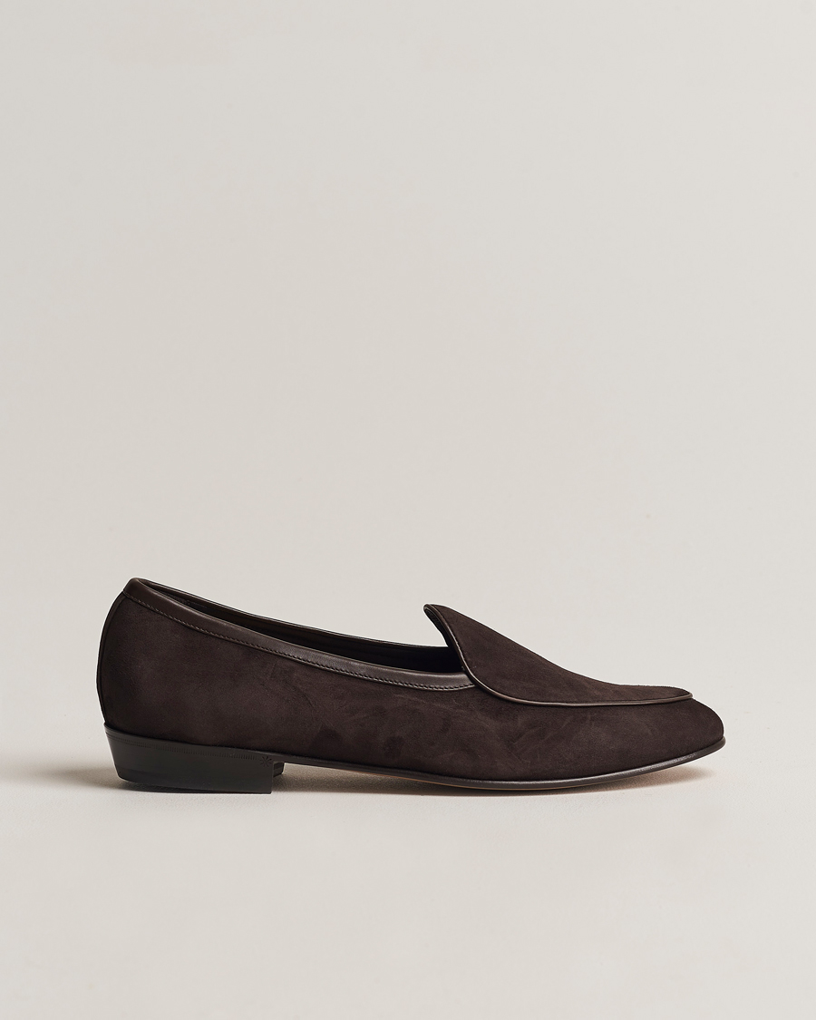 Herr | Loafers | Baudoin & Lange | Sagan Classic Loafers Dark Brown Suede