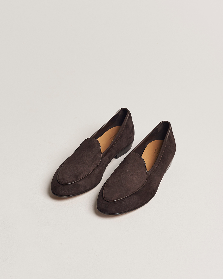 Herr | Nya varumärken | Baudoin & Lange | Sagan Classic Loafers Dark Brown Suede