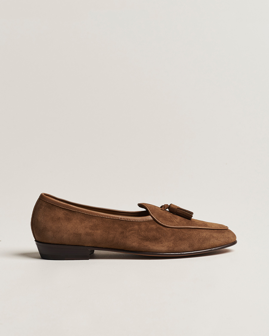 Herr | Loafers | Baudoin & Lange | Sagan Classic Tassel Loafers Tan Suede