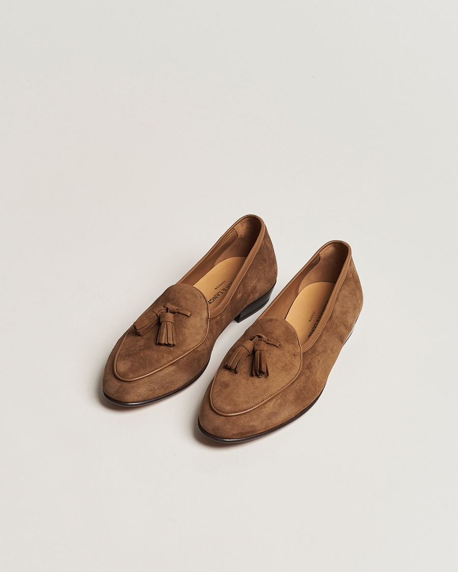 Herr | Nya varumärken | Baudoin & Lange | Sagan Classic Tassel Loafers Tan Suede