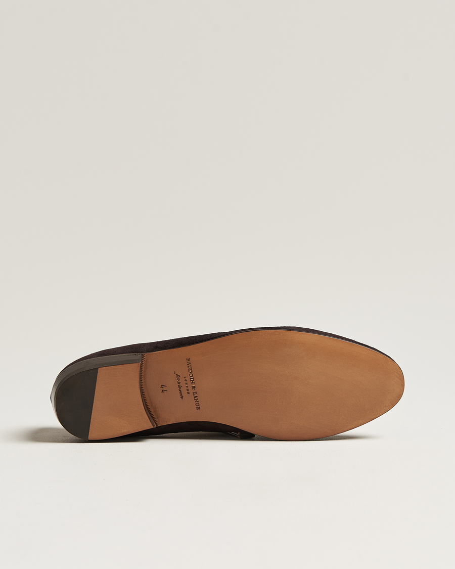 Herr | Loafers | Baudoin & Lange | Sagan Classic Tassel Loafers Dark Brown Suede