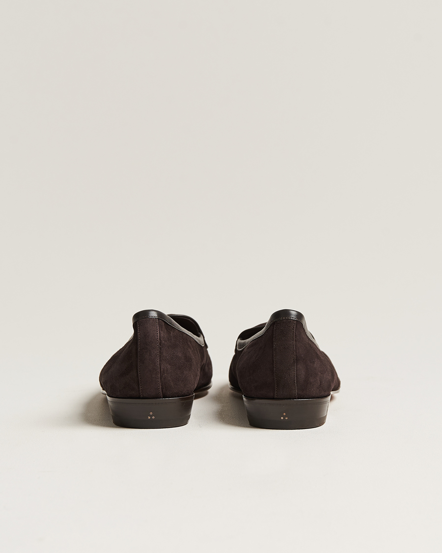 Herr | Loafers | Baudoin & Lange | Sagan Classic Tassel Loafers Dark Brown Suede