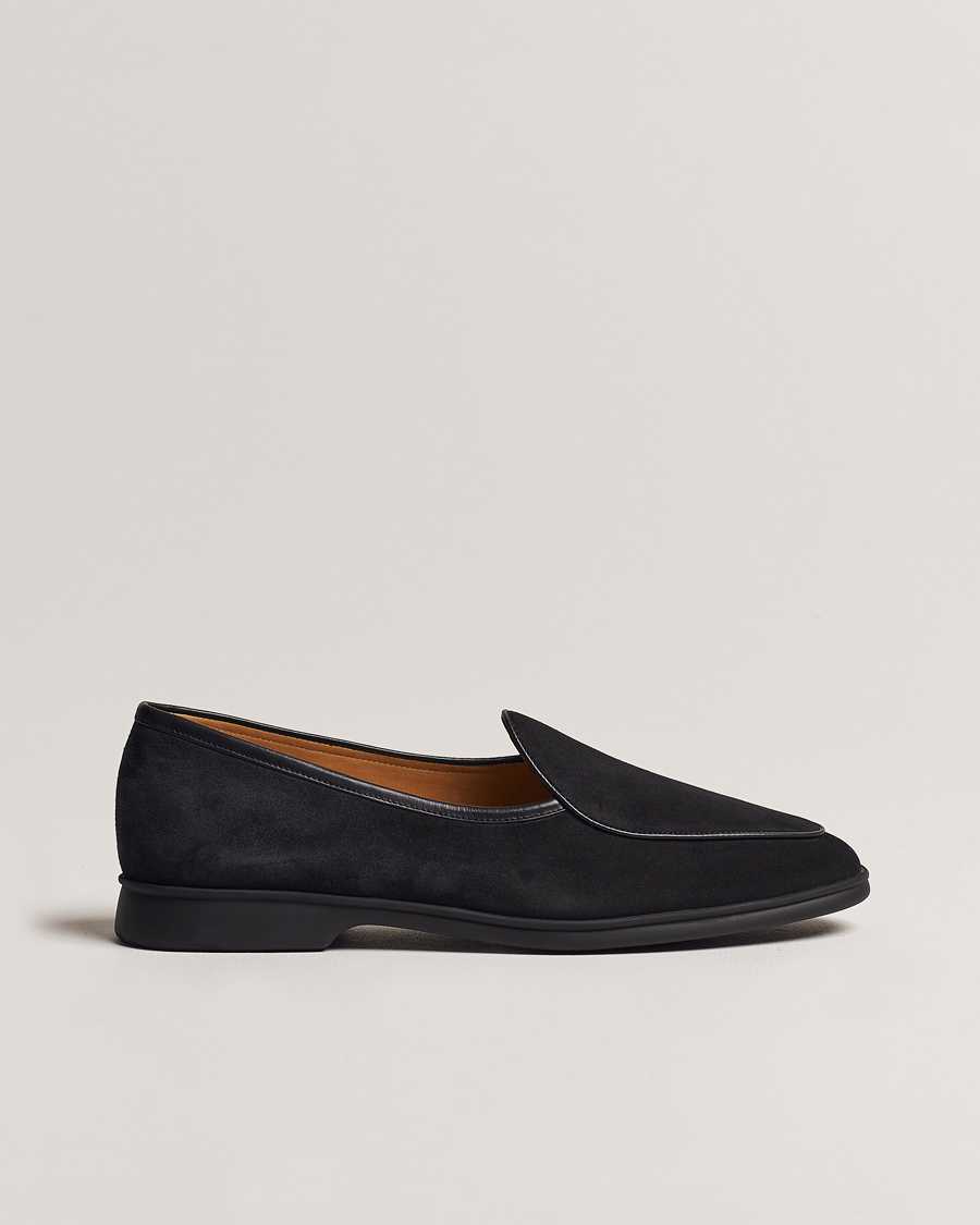 Herr | Loafers | Baudoin & Lange | Stride Loafers Black Suede