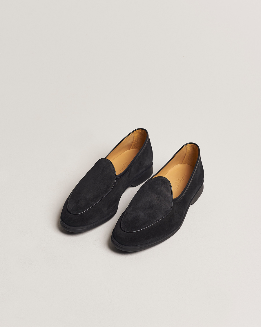 Herr | Nya varumärken | Baudoin & Lange | Stride Loafers Black Suede