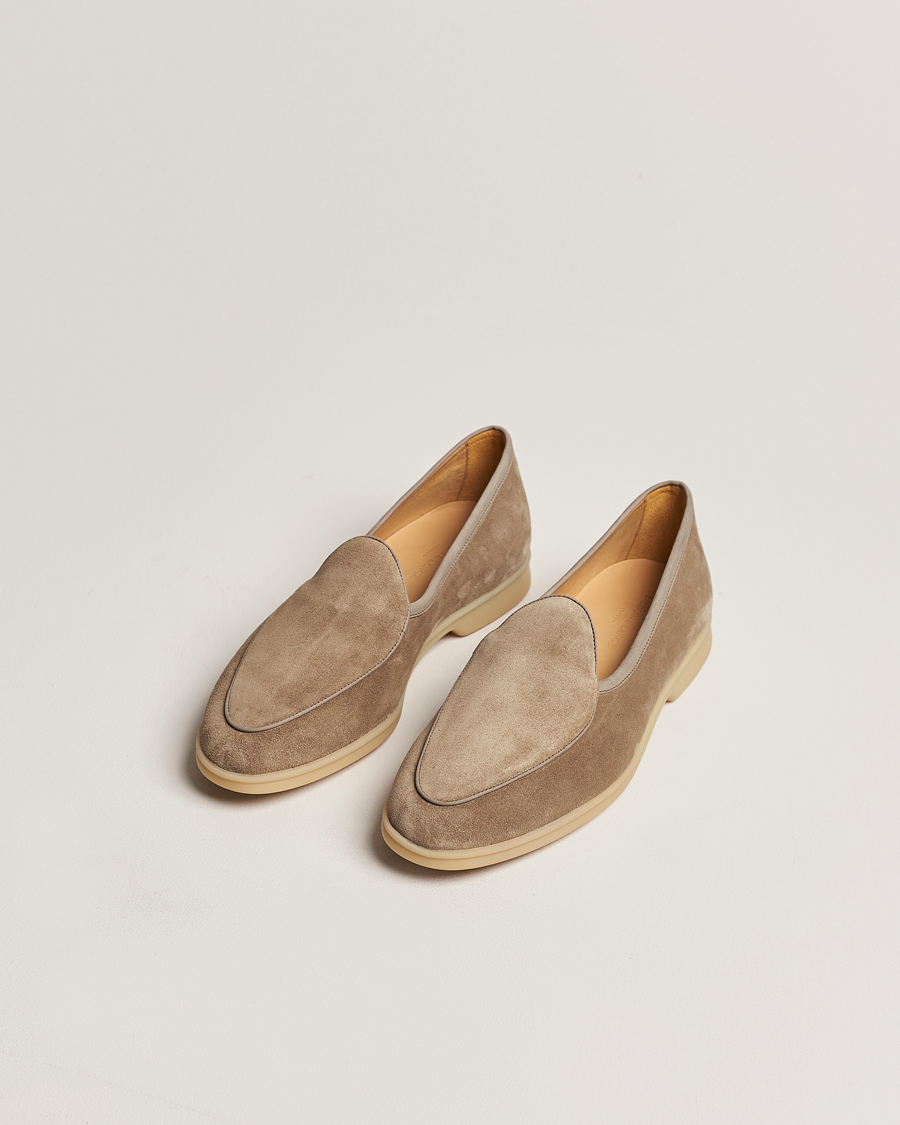 Herr | Nya varumärken | Baudoin & Lange | Stride Loafers Taupe Suede