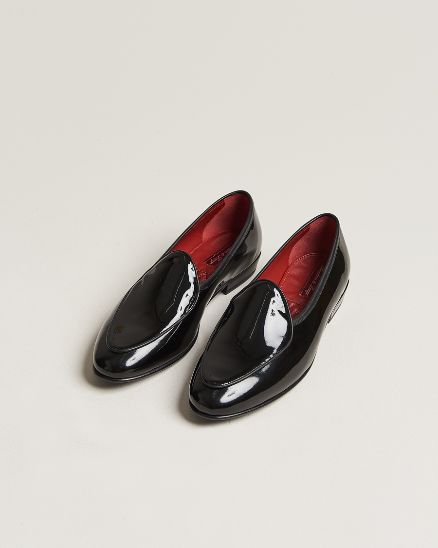 Herr | Fira stilfullt på nyår | Baudoin & Lange | Sagan Patent Loafers Black Calf