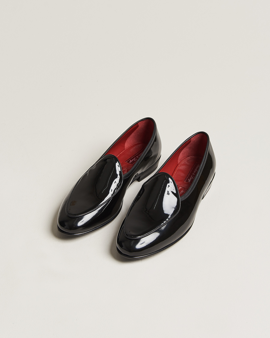 Herr | Baudoin & Lange Sagan Patent Loafers Black Calf | Baudoin & Lange | Sagan Patent Loafers Black Calf